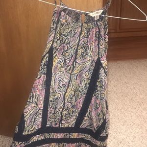 Paisley pattern halter tank top